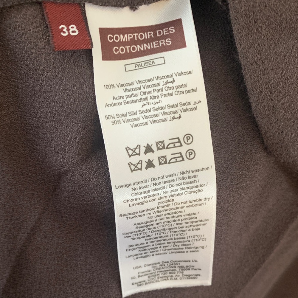 Comptoir Des Cotonniers Dark Brown Mini Dress - Picture 4 of 5